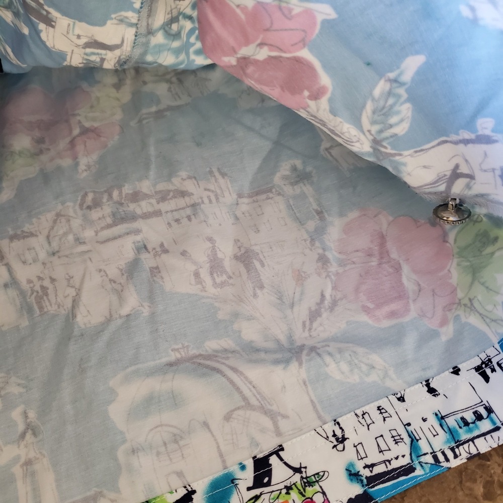 Susan Graver Style 1X colorful artsy vibrant Shirt Jacket Resort Beach Tropical - Picture 11 of 13